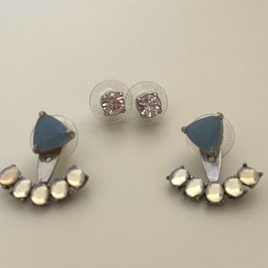 Stella & Dot Silver Versatile Ear Hugger Earrings